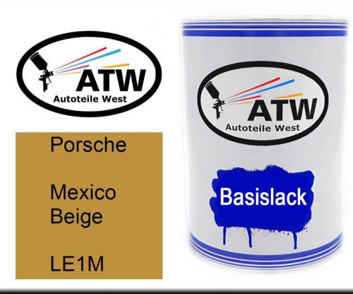 Porsche, Mexico Beige, LE1M: 500ml Lackdose, von ATW Autoteile West.